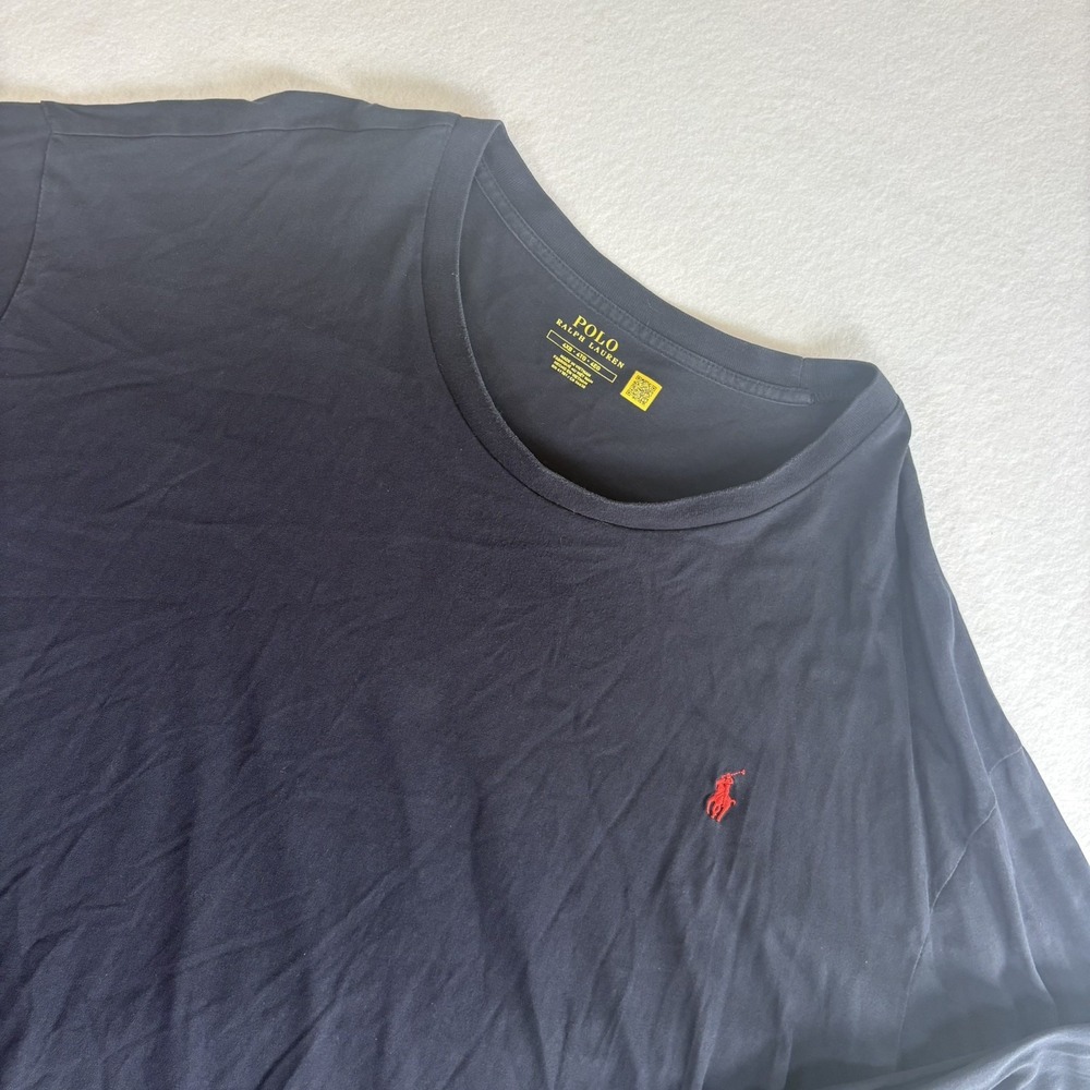 Polo Ralph Lauren Shirt Mens Big 4X Black Crewneck Long Sleeve Pony Logo Tee